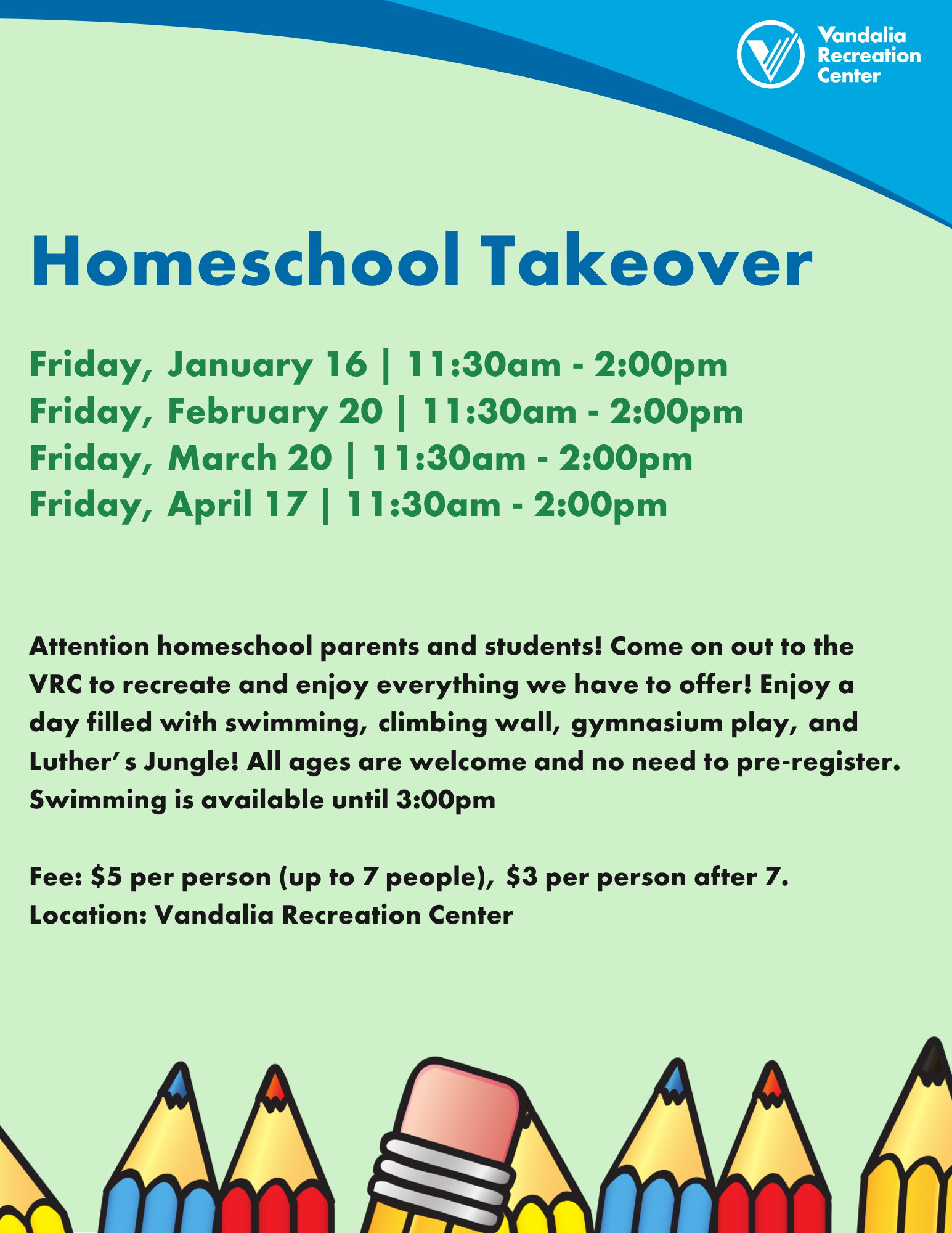 Homeschool Takeover January-April 2026