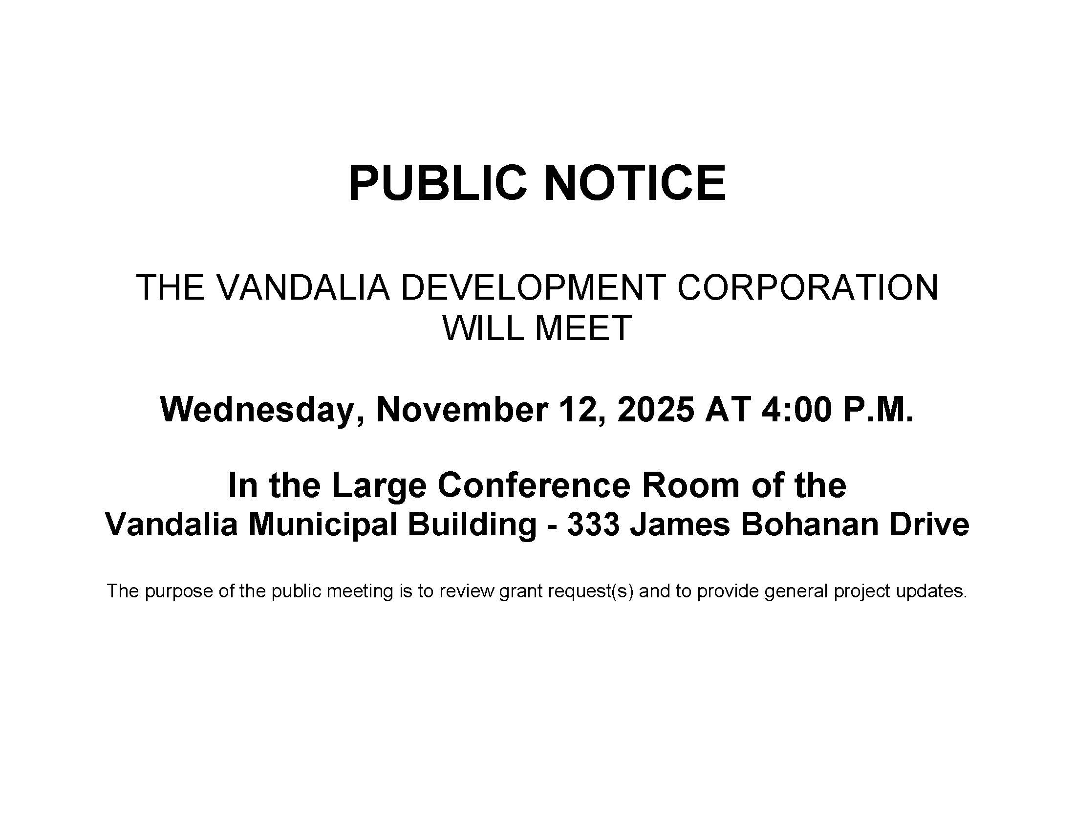 VDC Notice 11.12.2025