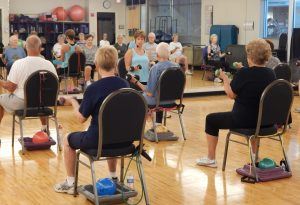 Senior Fitness Class in Progress