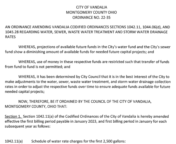 ordinance Opens in new window